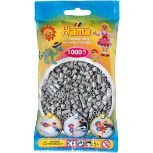 Hama 1000 st grå pärlor