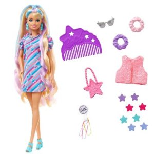 Barbie Totally Hair Docka med stjärntema