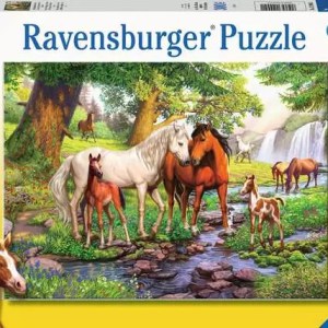 Ravensburger Pussel 300 XXL bitar - Hästar vid bäcken
