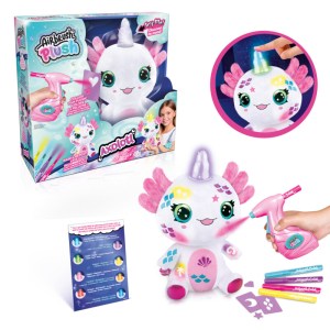 Airbrush Plysch Axolotl-Enhörning