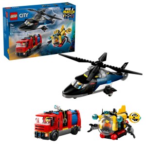 Lego City 60462 Helikopter, brandbil och ubåt