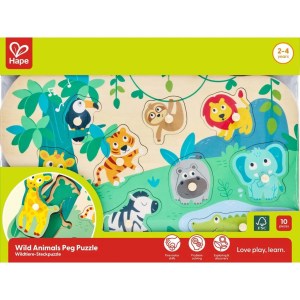 Hape Peg Puzzle Wild Animals