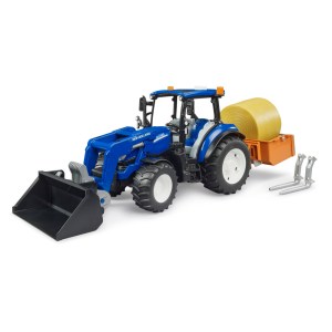 Bruder New Holland T5 med lastare & tippvagn